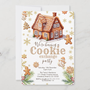 Convite de festas do Cookie Exchange