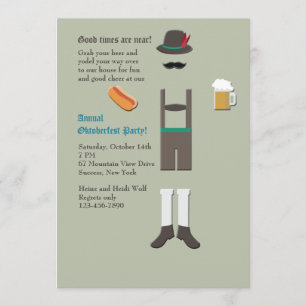 Convite de festas do desgaste de Oktoberfest