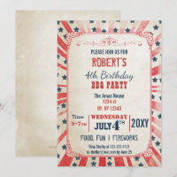 Convite de festas do Dia da Memória Rustic Vintage
