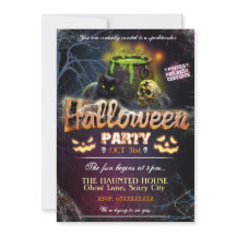 Convite de festas do Dia das Bruxas inteiramente