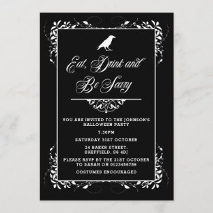 Convite de festas do Dia das Bruxas - o adulto