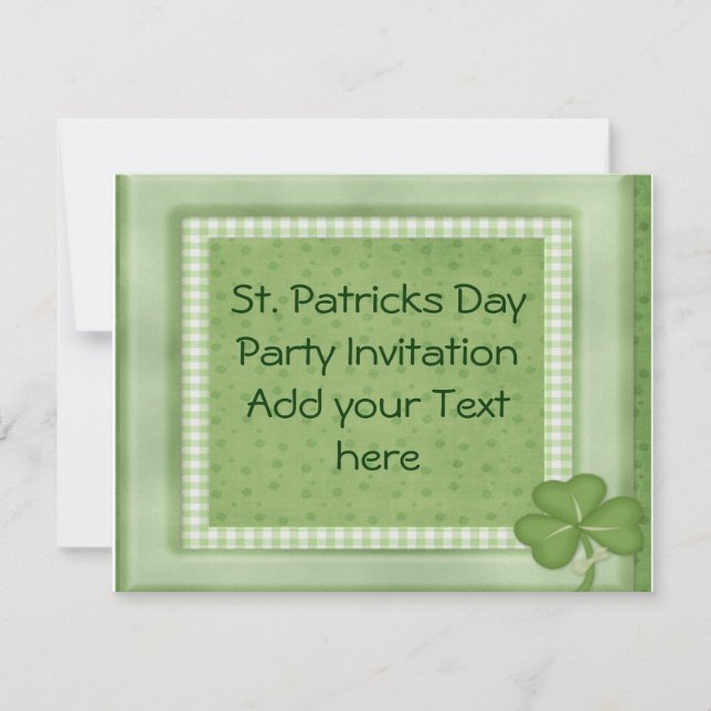 Convite de festas do dia de St Patrick (Frente)