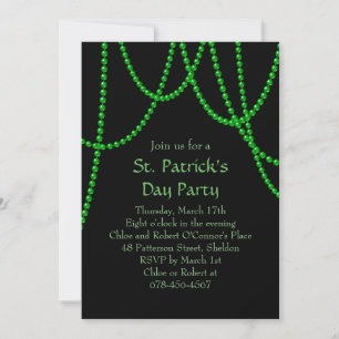 Convite de festas do dia de St Patrick - preto