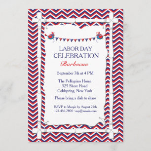 Convite de festas do Dia do Trabalho