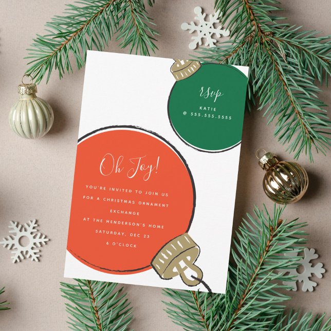 Convite de festas do Enfeites de natal traseiro (Criador carregado)