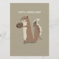 Convite de festas do esquilo