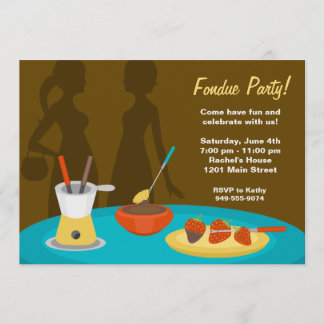 Convite de festas do Fondue
