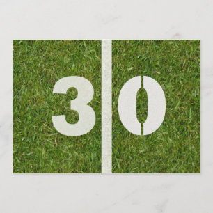 Convite de festas do futebol do aniversário de 30