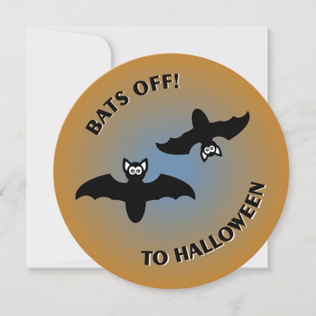 Convite de festas do Halloween Bats (Frente)
