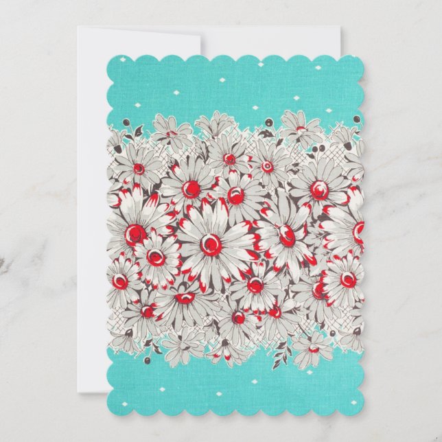 Convite de festas do Impressão de 50 de Borda de V (Frente)