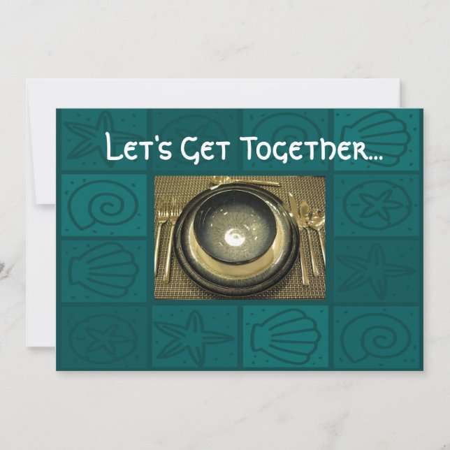 convite de festas do janto de almoço (Frente)