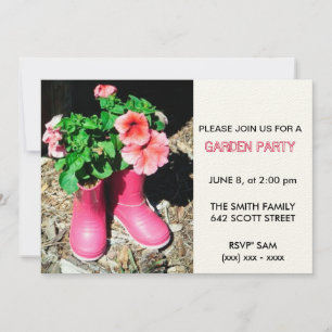 Convite de festas do Jardim de Inicialização Ros