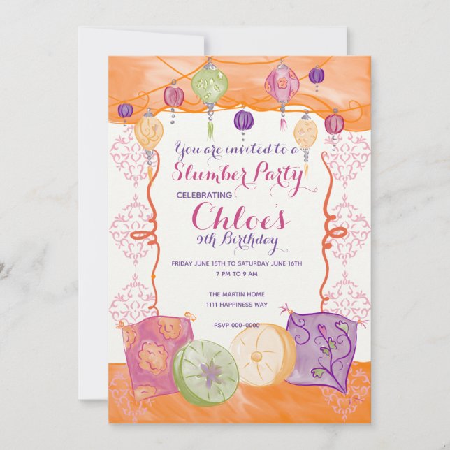 Convite de festas do lombo marroquino (Frente)