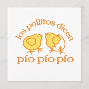 Convite de festas do Los Pollitos Dicen