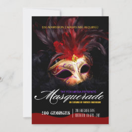Convite de festas do mascarada