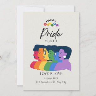 Convite de festas do Mês do ORGULHO LGBTQ em Aquar