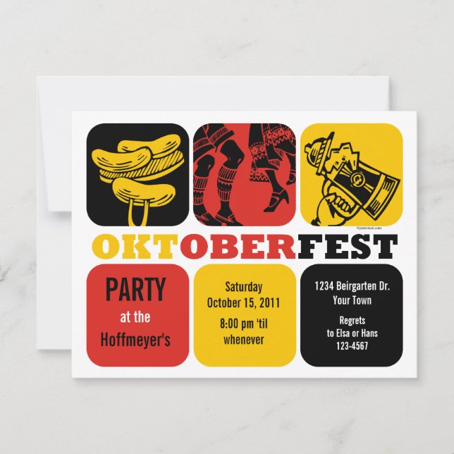Convite de festas do Oktoberfest (Frente)