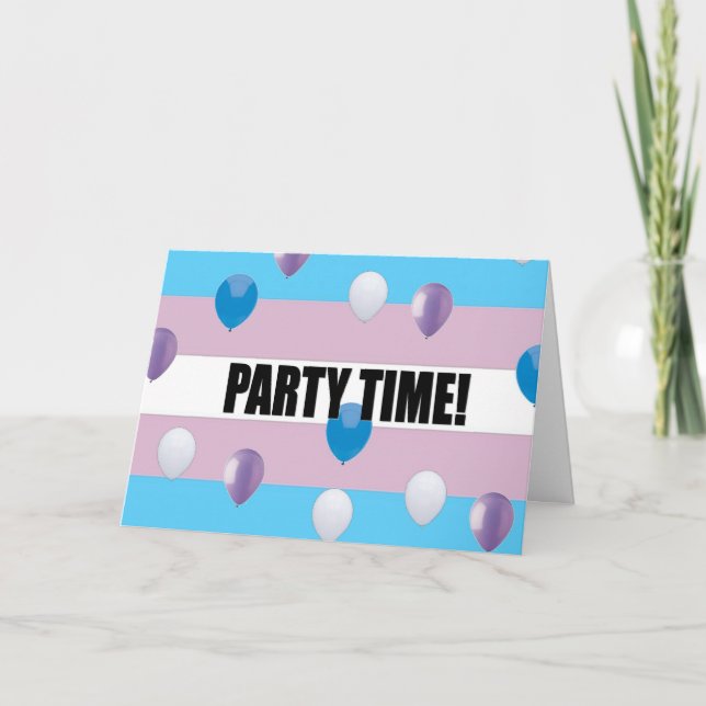 Convite de festas do Orgulho Transgênero (Frente)