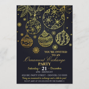 Convite de festas do Ornament Exchange