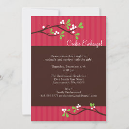 Convite de festas do ramo de Berry de Natal