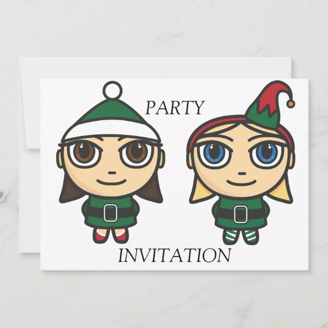 Convite de festas do Santas Little Helpers (Frente)