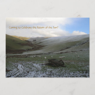 Convite de festas do solstício de inverno das