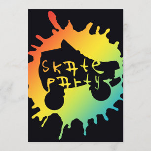 convite de festas do splatz do skate