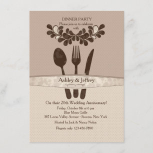 Convite de festas do Sr. e da Sra. Utensílio