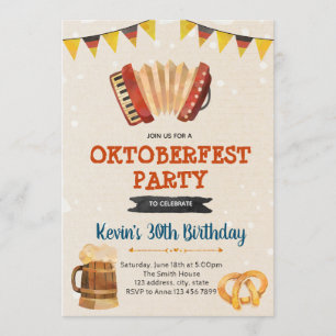 Convite de festas do tema de Octoberfest