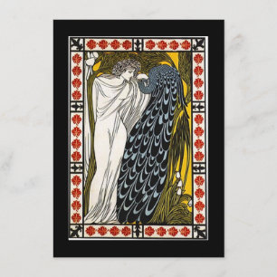 Convite de festas do Toga da deusa & do pavão