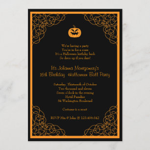 Convite de festas do traje do aniversário da bola