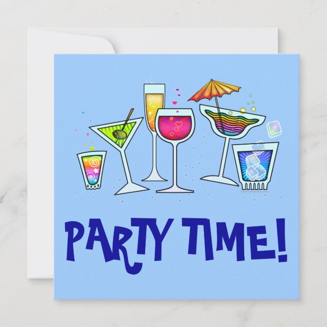 CONVITE DE FESTAS DOS VIDROS DE COCKTAIL (Frente)