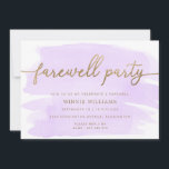 Convite de festas Dourado de Aquarela Puro<br><div class="desc">Este convite de festas de adeus apresenta um design de aquarela eterno com um cabeçalho de folha de ouro falso (a folha não é real, vai ser impressão a tinta). O cabeçalho do script "farewell party" é uma imagem que não pode ser editada. Todo o outro texto é totalmente editável....</div>