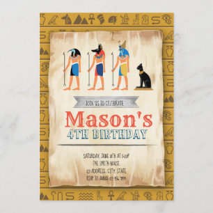 convite de festas Egípcio Allure