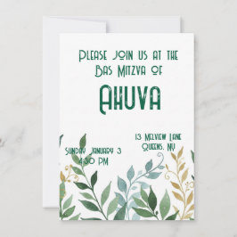 Convite de festas elegante das vinhas verdes