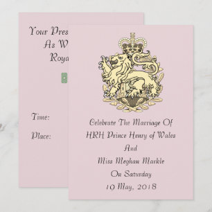 Convite de festas elegante de Harry & de Meghan