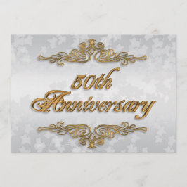 convite de festas elegante do aniversário de 50 an
