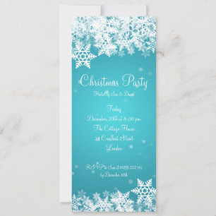 Convite de festas Elegante Flocos de neve de inver