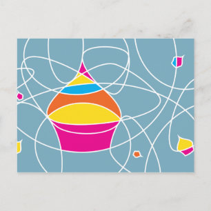 convite de festas em formas de CUPCAKE retrô