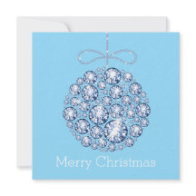 Convite de festas Enfeites de natal azul