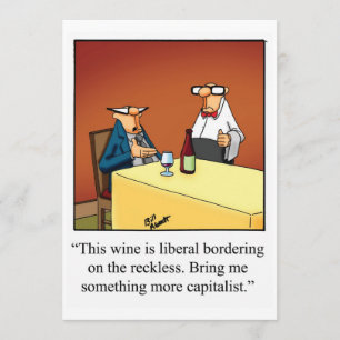 Convite de festas Engraçado de Provando de vinho "