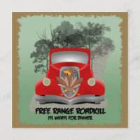 Convite de festas engraçado de Roadkill