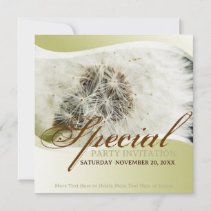 Convite de festas especial Dandelion