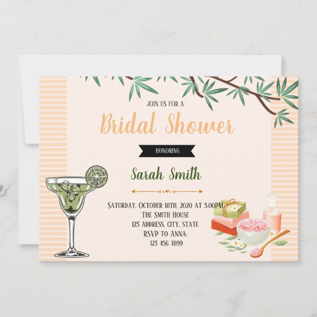 convite de festas facial Margarita (Frente)