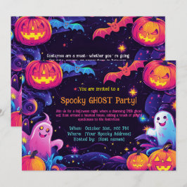 Convite de festas fantasma Spooky