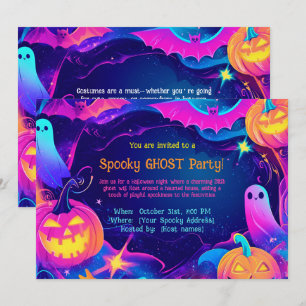 Convite de festas fantasma Spooky
