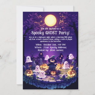 Convite de festas fantasma Spooky