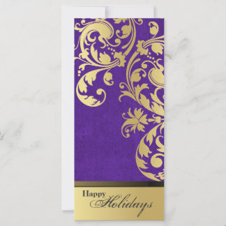 Convite de festas Feliz de Férias - Roxo e Dourado