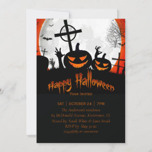 convite de festas feliz do Halloween