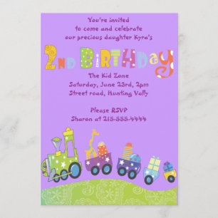 Convite de festas Feliz do segundo aniversário do